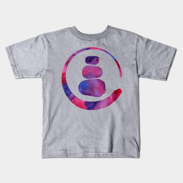 Zen Enso Circle and Zen stones Kids T-Shirt by Nartissima